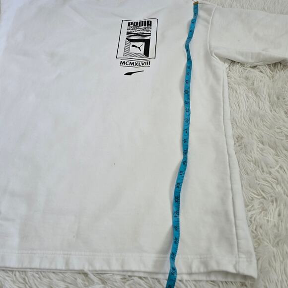 Men's Puma German Logo Tower White Crew T-Shirt Size Medium - Picture 10 of 12